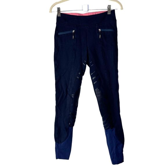 F.O.A.L Equestrian‎ Breeches Women's Small Navy Blue Pink Horse Riding - Picture 1 of 12